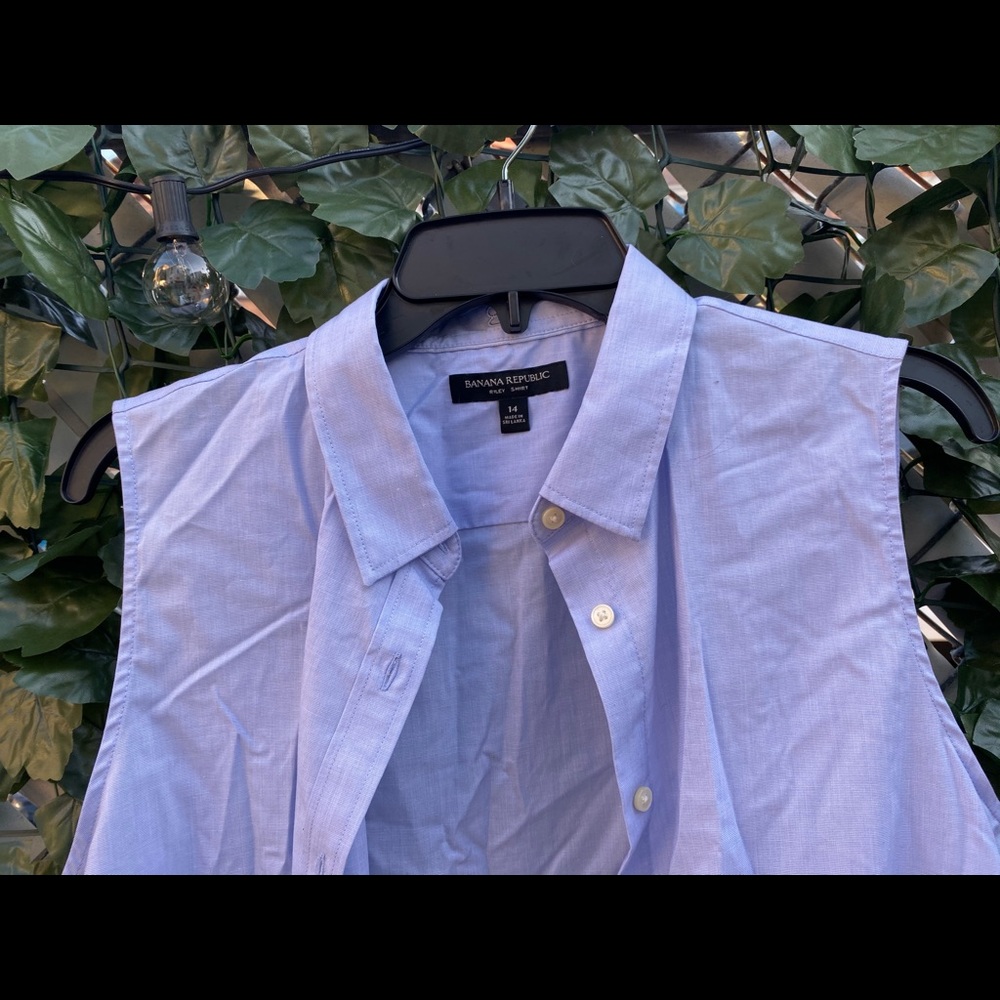 Sleeveless button down